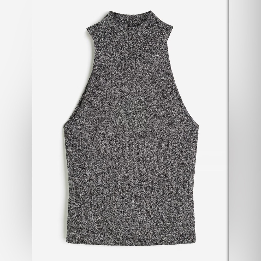 H&M Glittery Sleeveless Top Sz M